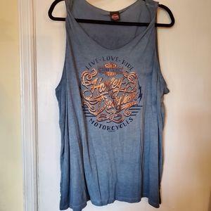 Harley-Davidson Women's 2x blue tank top